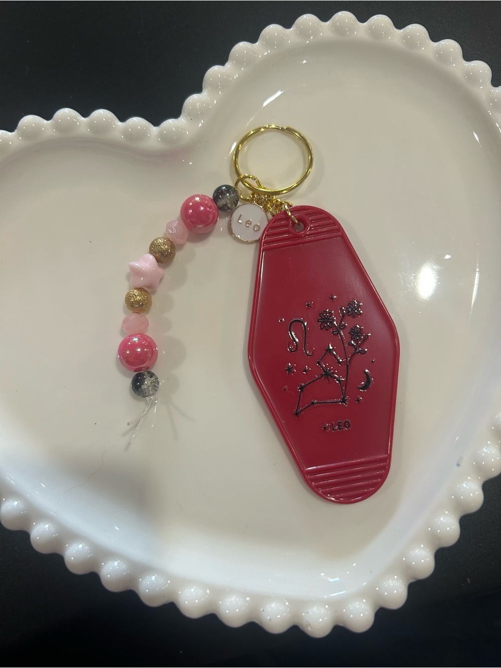 Leo Zodiac Keychain Wristlet